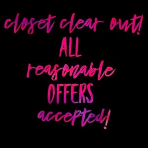 All reasonable offers accepted!!! Make a bundle to get an even bigger discount!